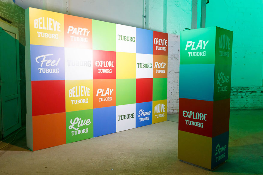 Пресс воллы с подсветкой