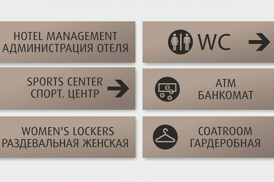 Интерьерные вывески