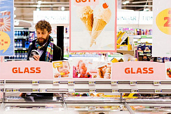 Указатели в магазине Молочные продукты и соки Указатели в магазине