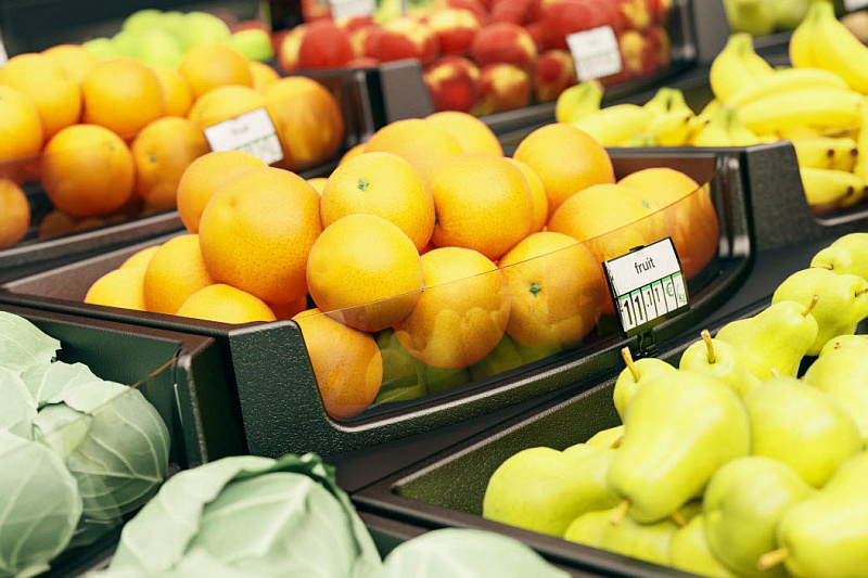 Выкладка свежих продуктов без холодильного оборудования